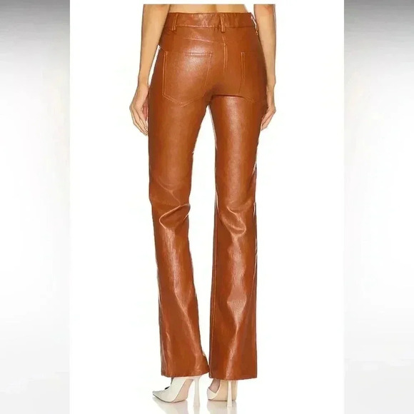 NWT A.L.C. Faux Leather Straight Leg Jeans Pants size 2 - Picture 11 of 12